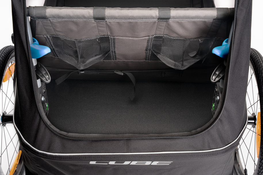 CUBE Kinderanhänger Double PURE – Fahrradanhänger 2 Kinder