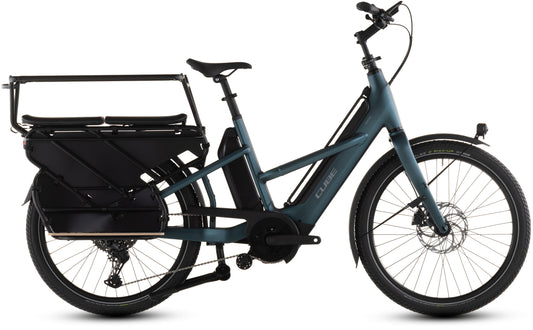 Produktbild: Cube Longtail Hybrid Family 800 royalgreen´n´black, Seitenansicht (weißer Hintergrund)