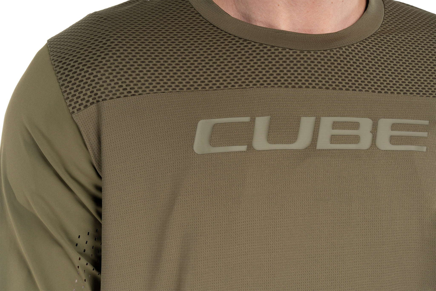 CUBE MTB Rundhalstrikot PRO TM langarm – Detailansicht 4
