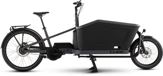CUBE Cargo Hybrid Comfort SLX 800 E-Lastenrad 2027 in stonegrit und black, Seitenansicht