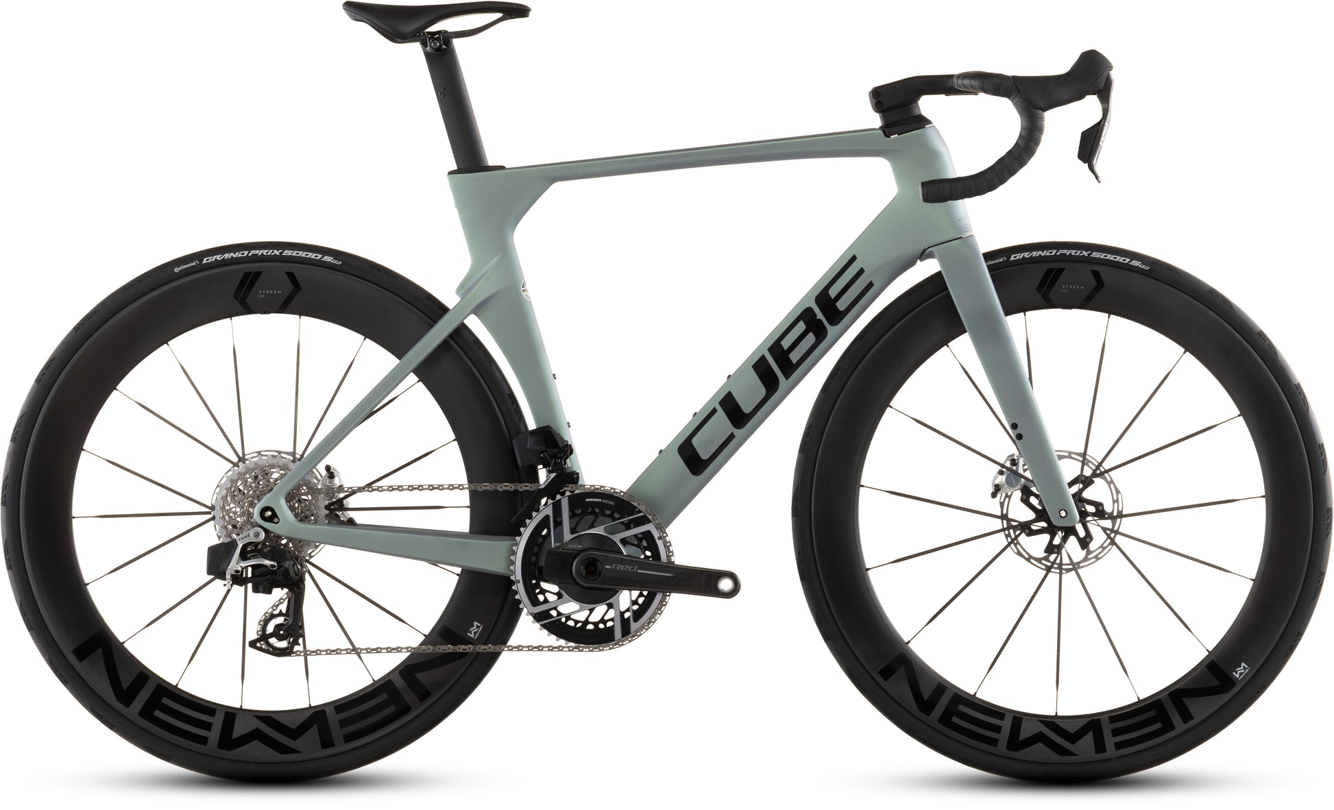 Produktbild: Cube Litening AERO C:68X SLX seagrey´n´black, Seitenansicht (weißer Hintergrund)