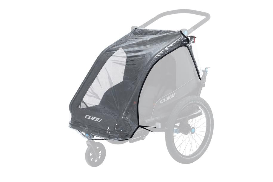fahrradanhänger göttingen CUBE Regenschutz für Kinder Fahrradanhänger Double