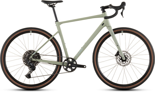 Produktbild: Cube Nuroad Pro pea´n´grey, Seitenansicht (weißer Hintergrund)