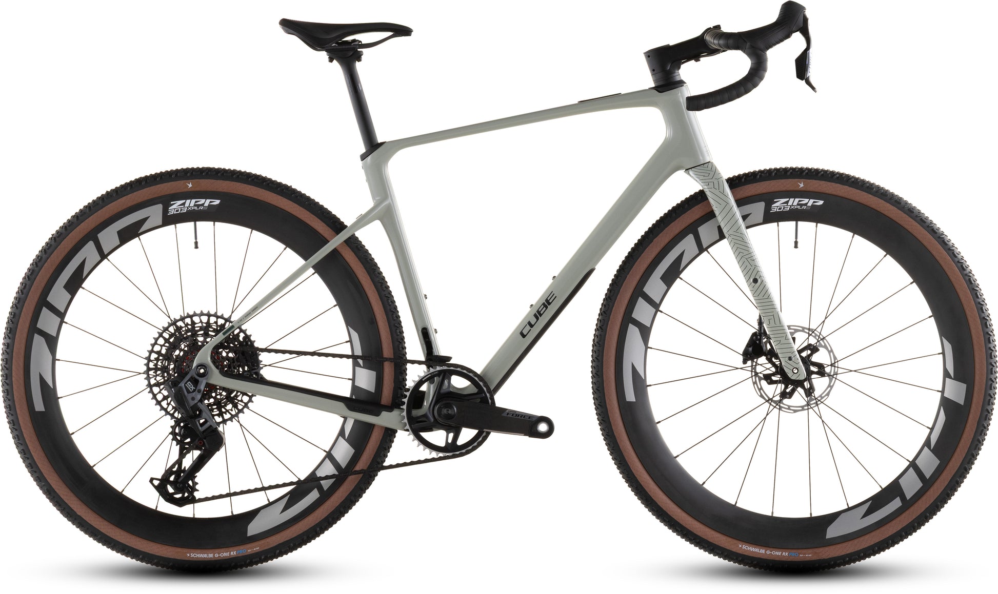 Produktbild: Cube Nuroad C:62 SLX reedbeige´n´chrome, Seitenansicht (weißer Hintergrund)