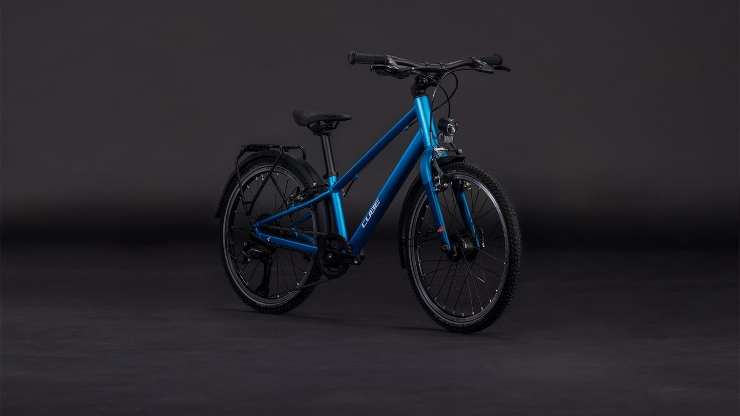 Produktbild: Cube Numove 200 FE topasblue´n´nebula, Schrägansicht (schwarzer Hintergrund)