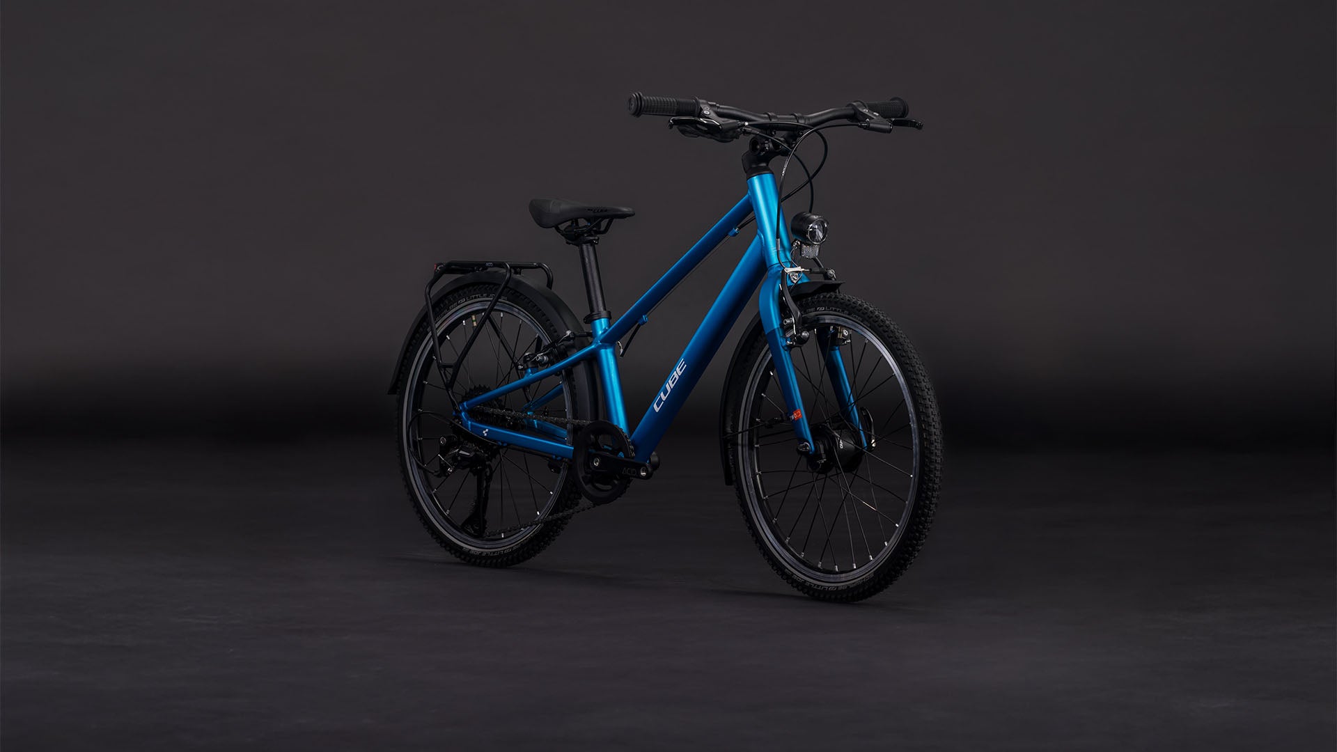 Produktbild: Cube Numove 200 FE topasblue´n´nebula, Schrägansicht (schwarzer Hintergrund)