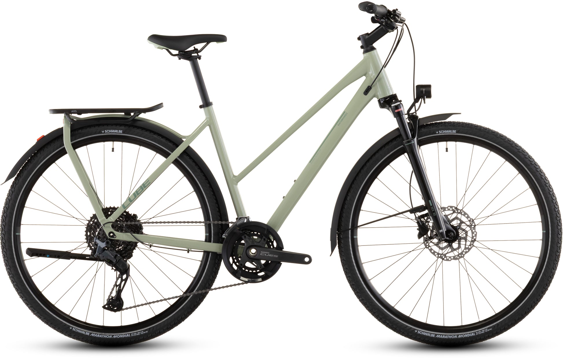 Produktbild: Cube Kathmandu EXC pea´n´grey, Seitenansicht (weißer Hintergrund)