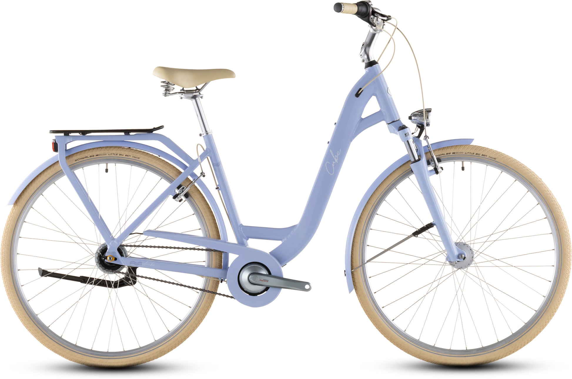 Produktbild: Cube Aruba blueblossom´n´creme, Seitenansicht (weißer Hintergrund)