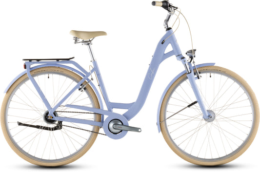 Produktbild: Cube Aruba blueblossom´n´creme, Seitenansicht (weißer Hintergrund)