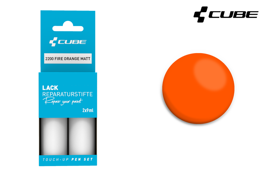 CUBE Lackstift Set FIRE ORANGE matt 2200