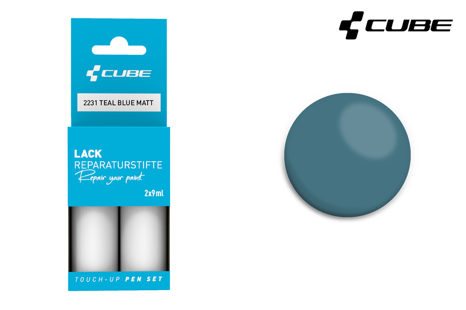 CUBE Lackstift Set TEAL BLUE matt 2231