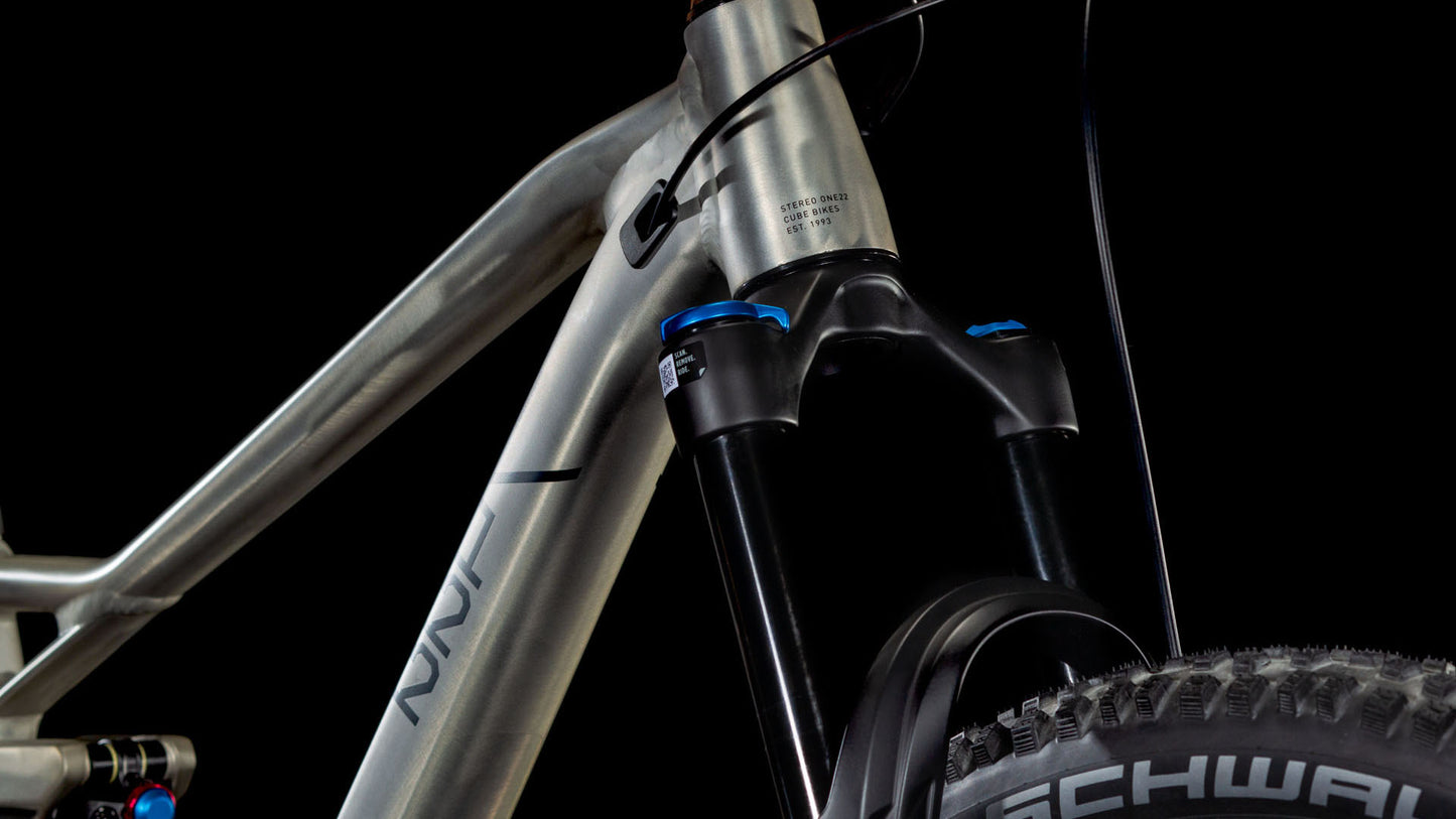 Produktbild: Cube Stereo ONE22 Race rawmetal´n´black, Detailaufnahme 03