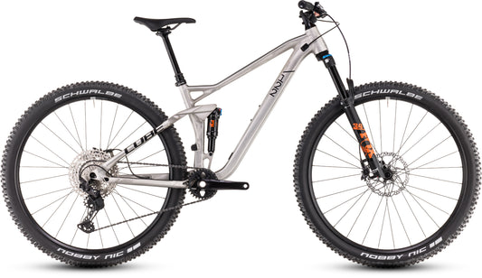 Produktbild: Cube Stereo ONE22 Race rawmetal´n´black, Seitenansicht (weißer Hintergrund)