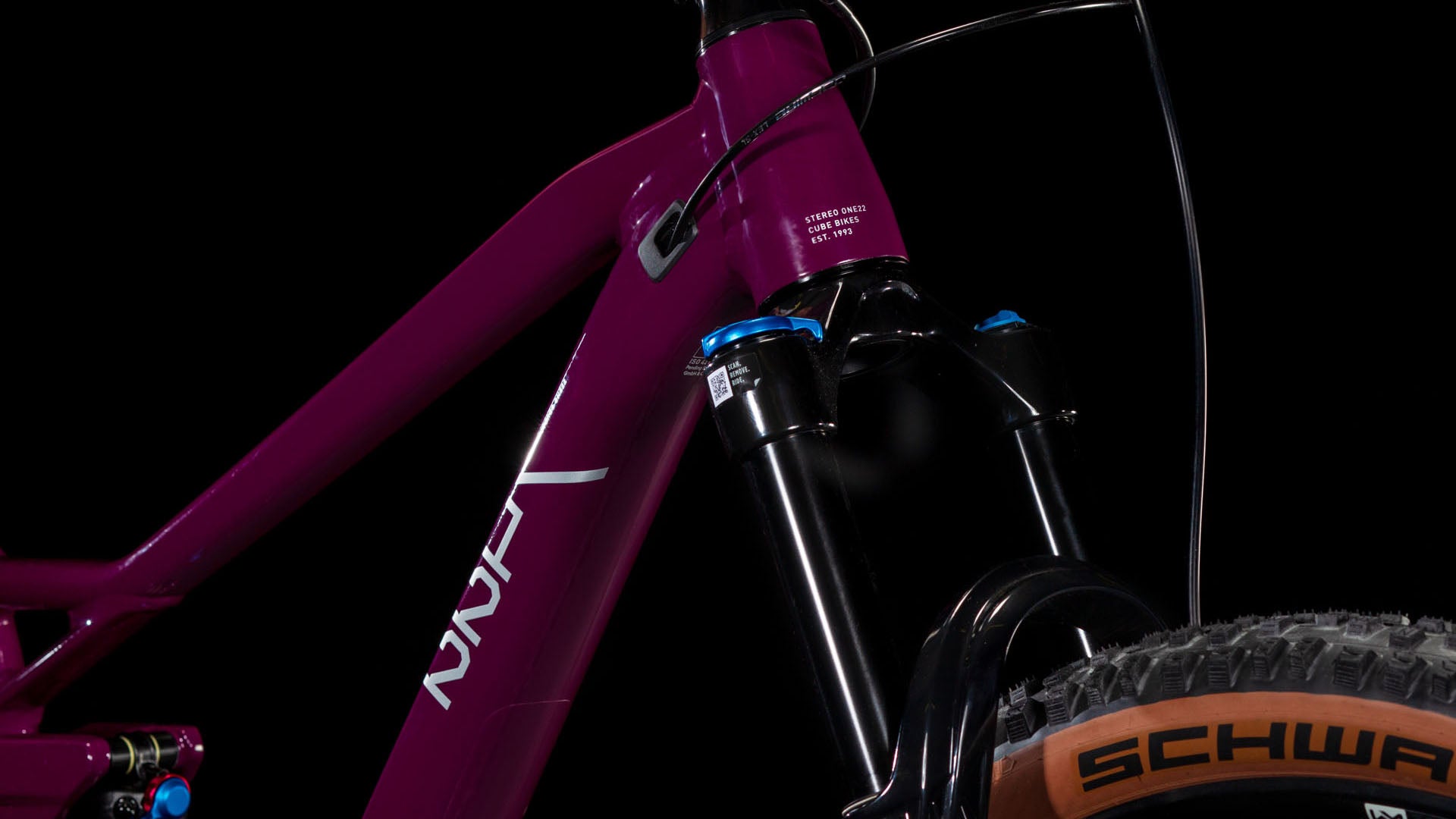 Produktbild: Cube Stereo ONE22 Race wine´n´grey, Detailaufnahme 03