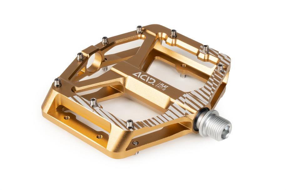 ACID FLAT A17-IB – MTB Pedale Aluminium, CNC, Gold