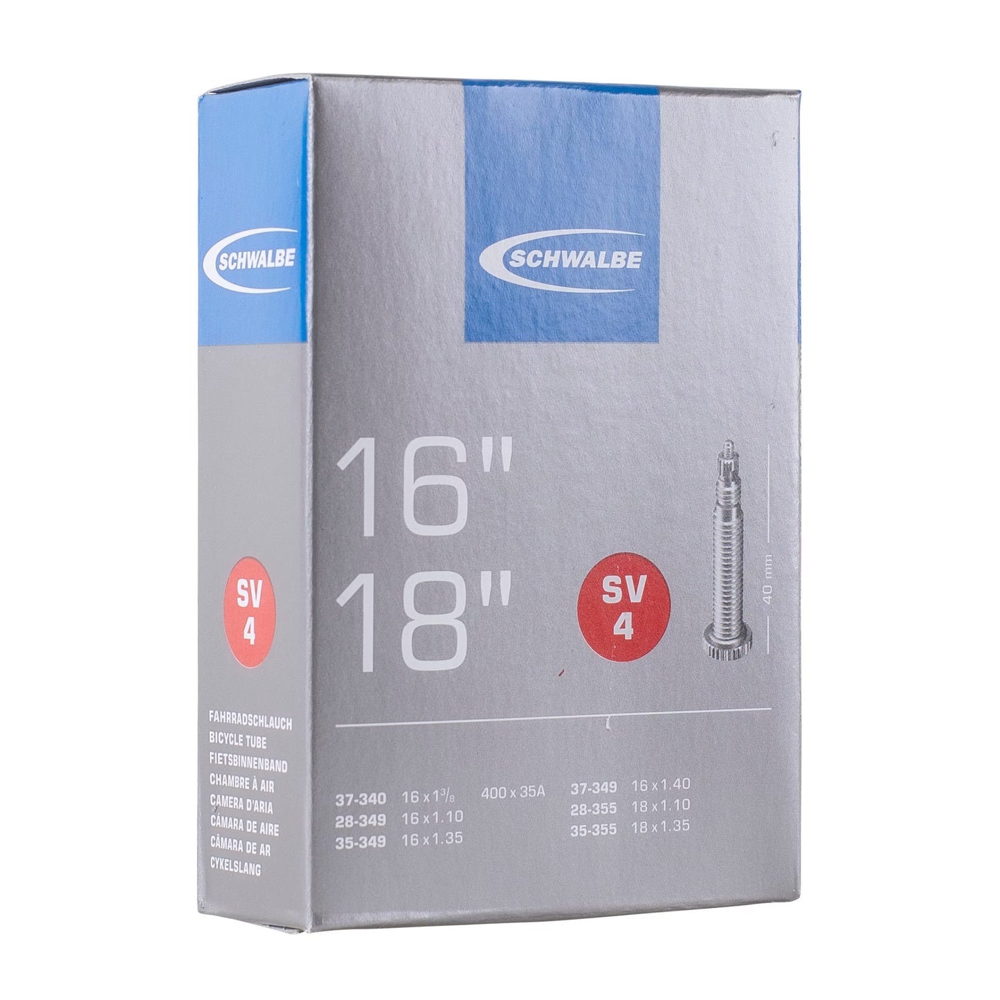 Schlauch Schwalbe SV 4 / 16"/18"