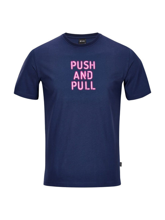 CUBE Organic T-Shirt Push & Pull blue L