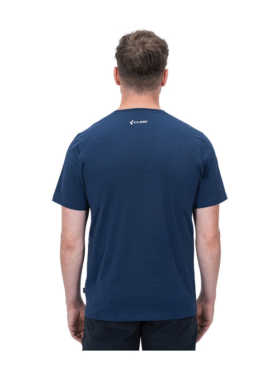 CUBE Organic T-Shirt Push & Pull blue L