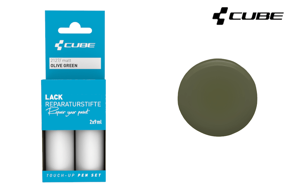 CUBE Lackstift Set OLIVE GREEN matt 2127