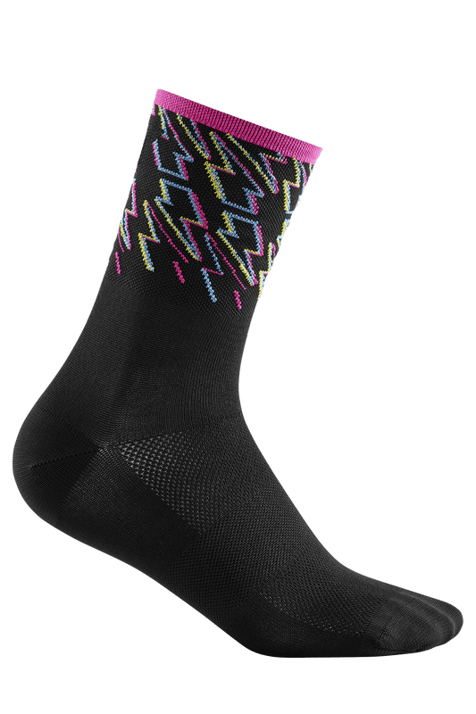CUBE Socke High Cut Blackline black´n´blue´n´pink 36-39