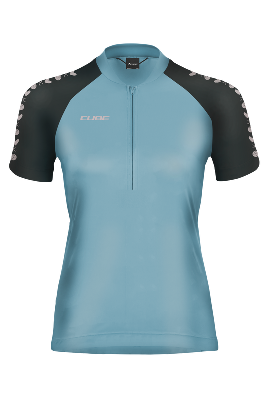 CUBE ATX WS Trikot Half Zip CMPT kurzarm blue L (40)