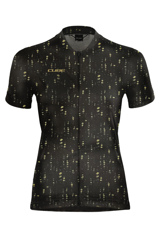 CUBE ATX WS Trikot Full Zip CMPT kurzarm black pattern L (40)
