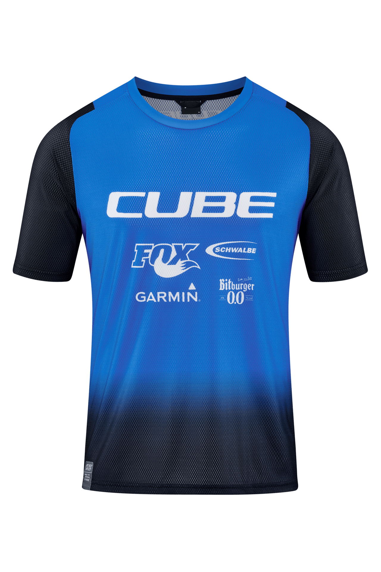 CUBE VERTEX Rundhalstrikot X Actionteam kurzarm black´n´blue S