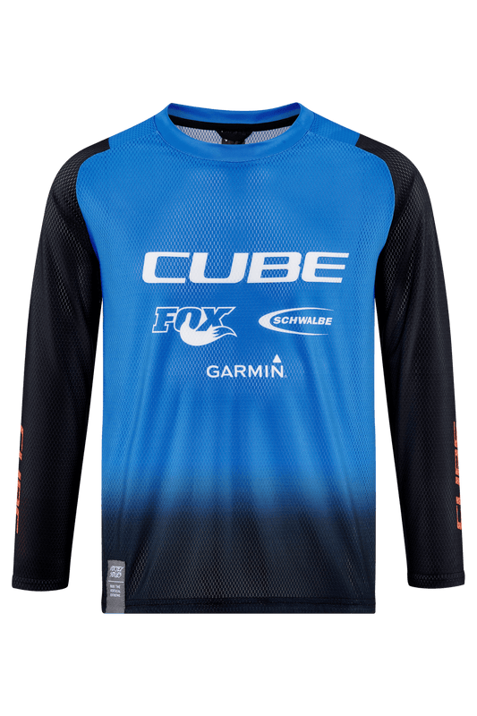 CUBE VERTEX Trikot ROOKIE langarm X Actionteam black´n´blue S (110/116)