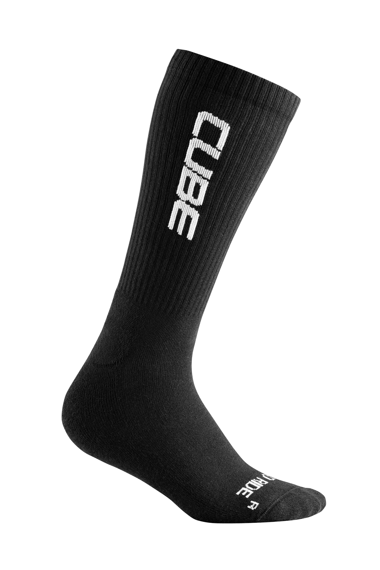 CUBE Socke After Race High Cut Logo black´n´white 36-39
