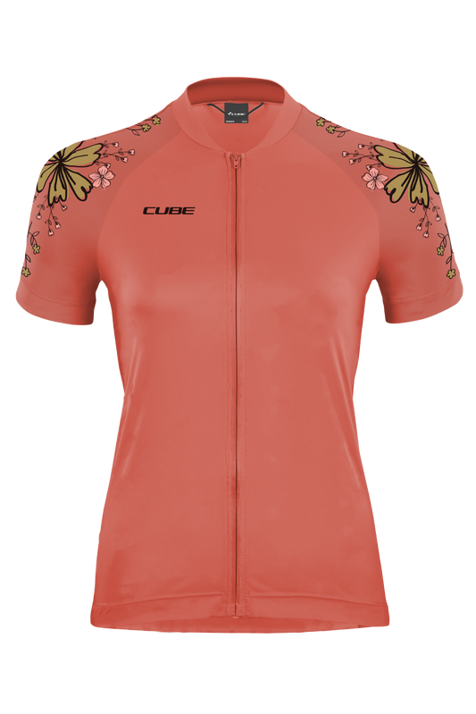CUBE ATX WS Trikot Full Zip CMPT kurzarm coral L (40)