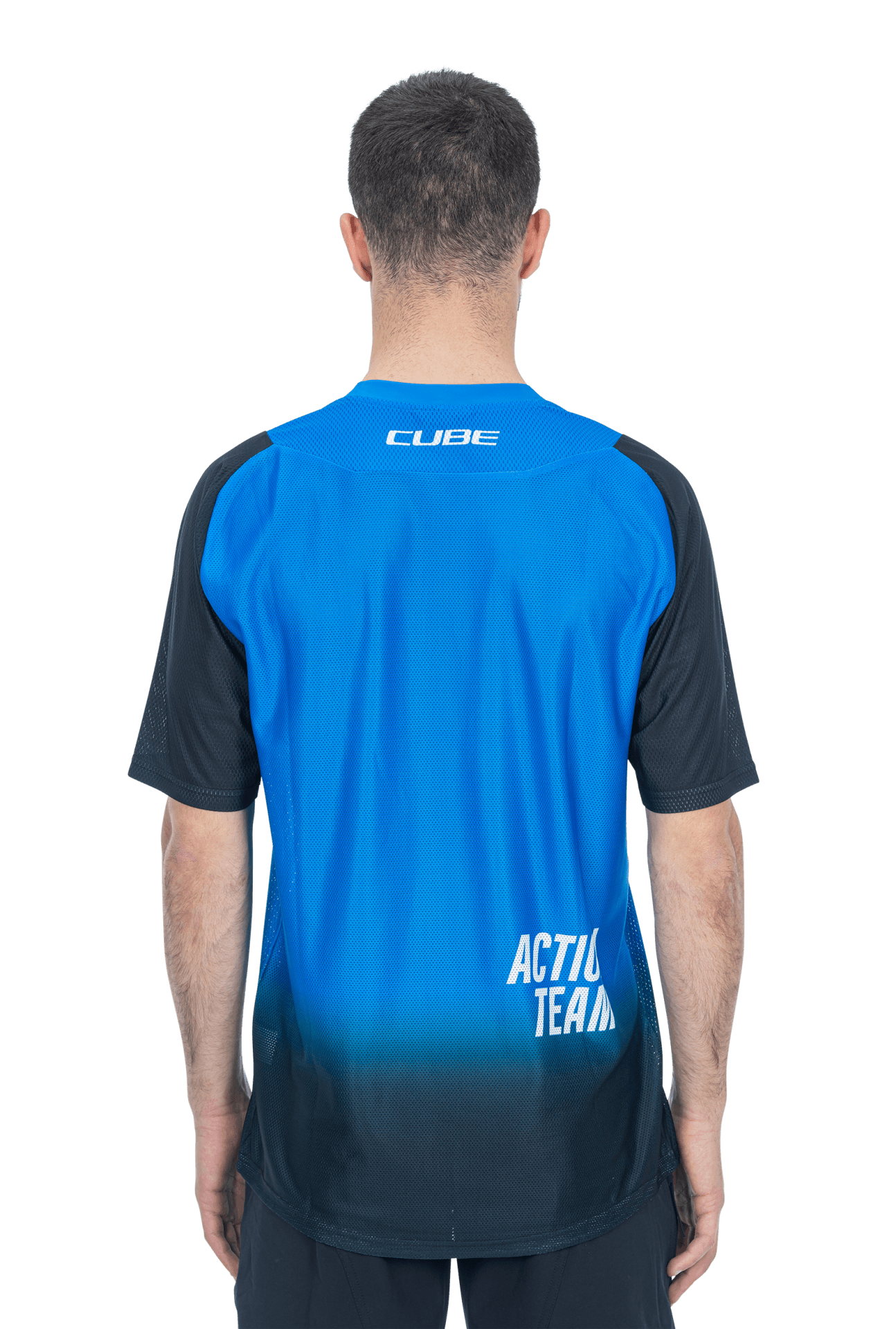 CUBE VERTEX Rundhalstrikot X Actionteam kurzarm black´n´blue S