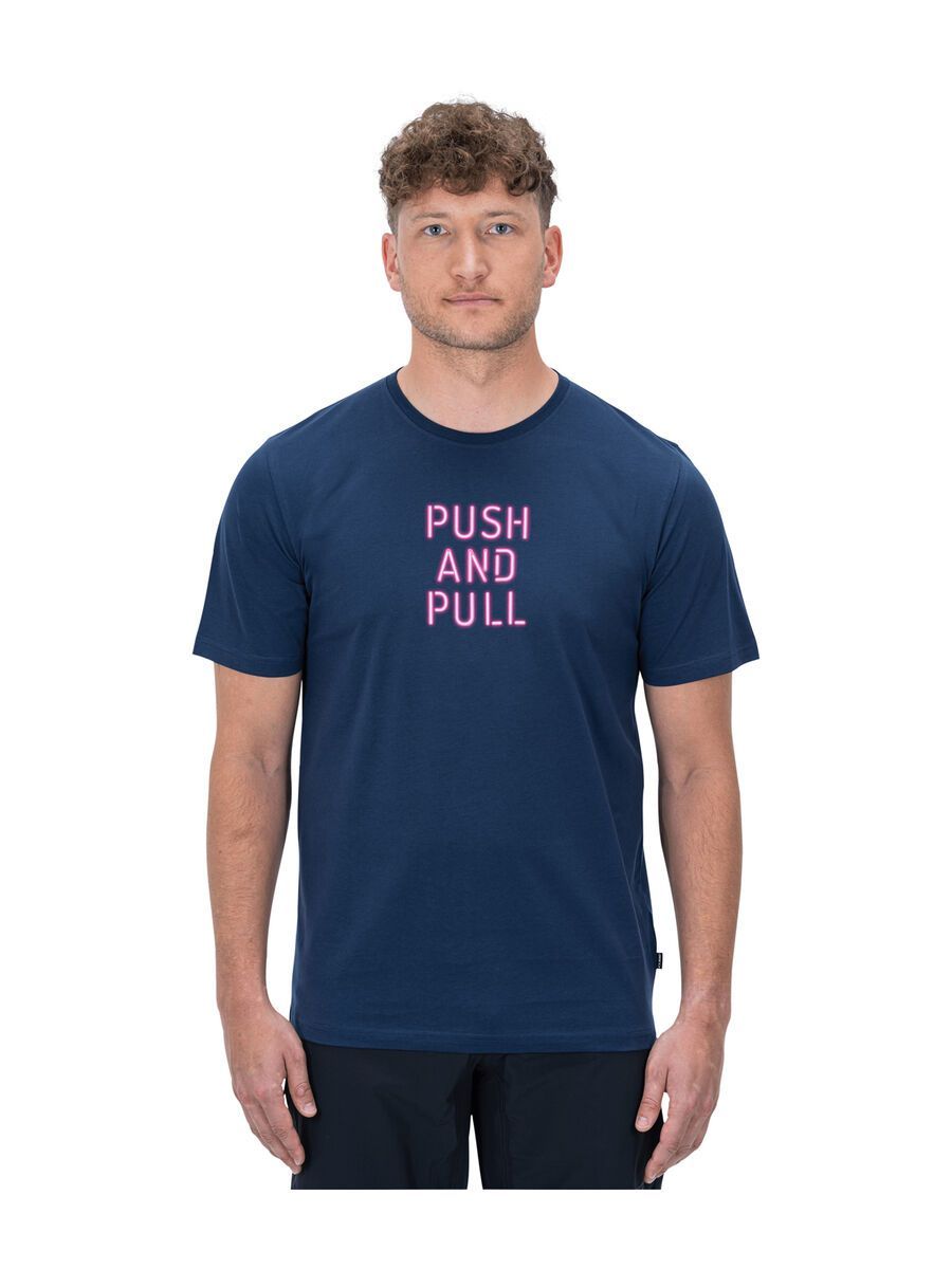 CUBE Organic T-Shirt Push & Pull blue L