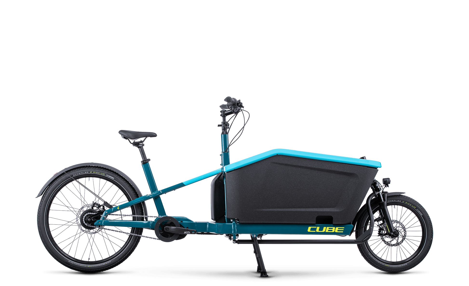 cube dreirad e bike Cube Cargo Dual Hybrid 1000 blue´n´lime