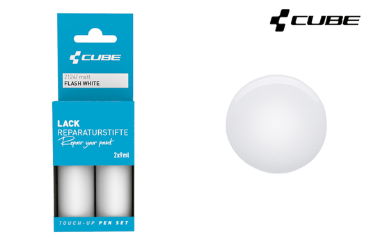 CUBE Lackstift Set FLASH WHITE matt 2124